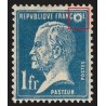 n°177, variété "anneau-lune", Pasteur 1fr bleu, neuf * - SUPERBE