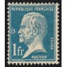 n°177, variété "anneau-lune", Pasteur  1fr bleu, neuf * avec charnière SUPERBE