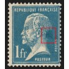 n°177, variété "tache bleue derrière la tête", Pasteur 1fr bleu, neuf * SUPERBE