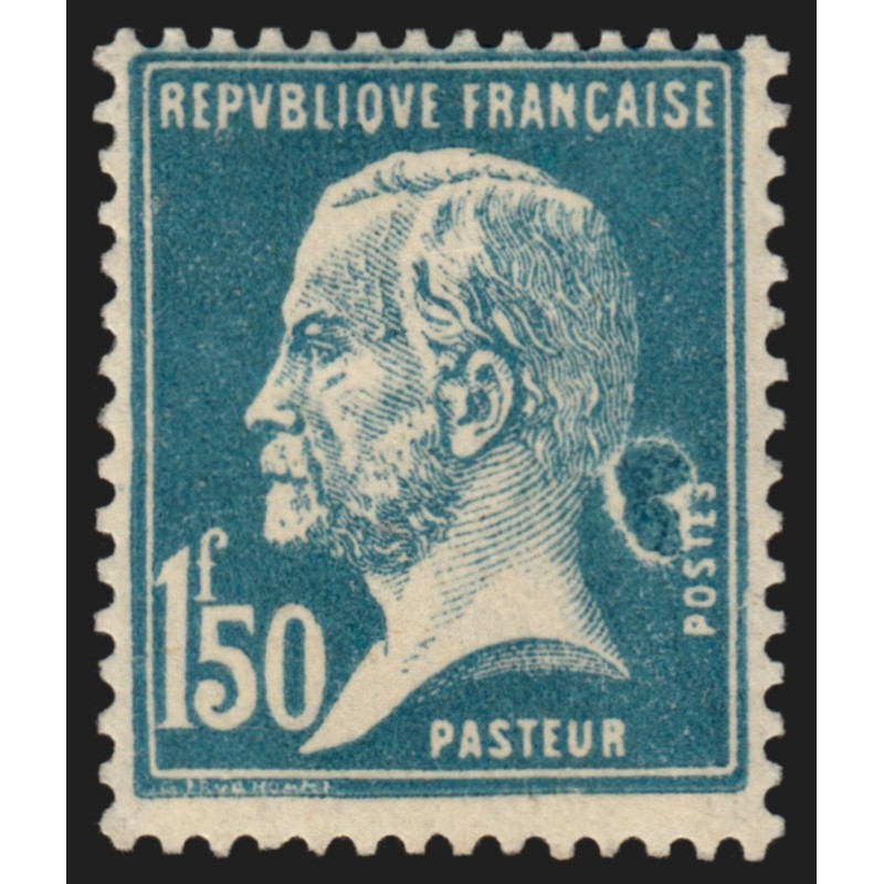 n°181, variété "anneau-lune", Pasteur 1fr50 bleu, neuf * - SUPERBE