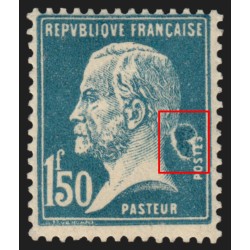 n°181, variété "anneau-lune", Pasteur 1fr50 bleu, neuf * - SUPERBE