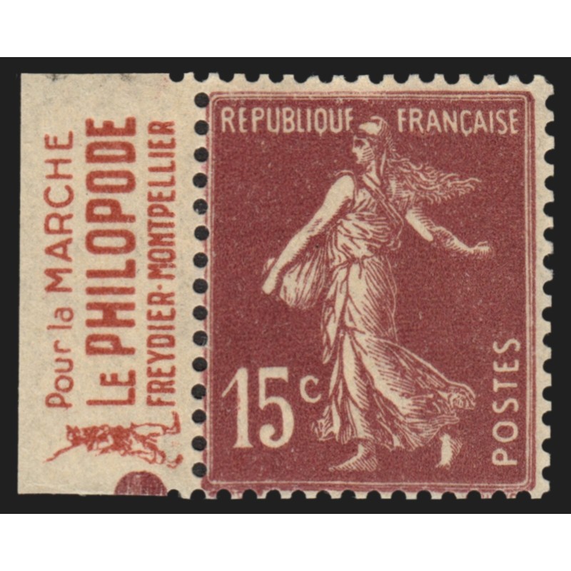 n°189, bande publicitaire "LE PHILOPODE", neuf ** sans charnière - SUPERBE