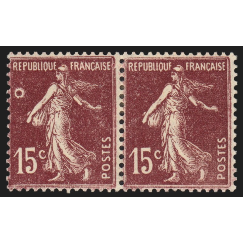 n°189d, variété "anneau-lune" tenant à normal, neuf * avec charnière - SUPERBE