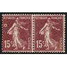 n°189d, variété "anneau-lune" tenant à normal, neuf * avec charnière - SUPERBE