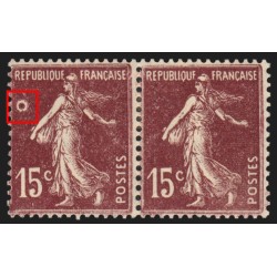 n°189d, variété "anneau-lune" tenant à normal, neuf * avec charnière - SUPERBE