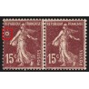 n°189d, variété "anneau-lune" tenant à normal, neuf * avec charnière - SUPERBE