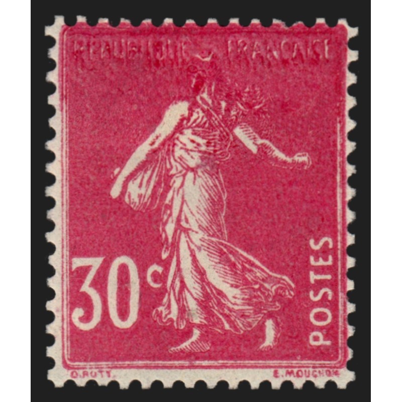 n°191, variété "surencrage", Semeuse 30c rose, neuf * avec charnière - SUPERBE
