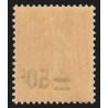 n°220, variété "surcharge décalée", Semeuse 50c sur 80c rouge, neuf ** - TB