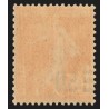 n°225, variété "surcharge à cheval", Semeuse 50c sur 1fr05 vermillon, neuf **