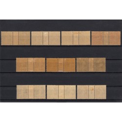 n°137/142, lot de 10 paires avec millésime, Semeuse 1907, neufs * - TB