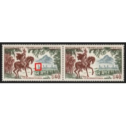 n°1495a, variété "Rempart brisé" tenant à normal, neuf ** - SUPERBE