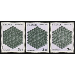 n°1924, deux variétés "Fond très pâle" + "Hexagone dépouillé", neufs ** SUPERBE