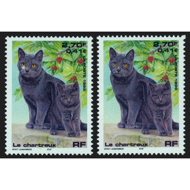 n°3283, variété "œil blanc", Le chartreux, neuf ** sans charnière - SUPERBE