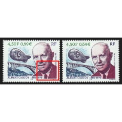 n°3403, variété "Couleur rouge décalée", Albert Caquot, neuf ** sans charnière