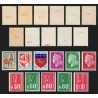 France 1962/1976, numéro rouge au verso, lot de 11 timbres différents - SUPERBE