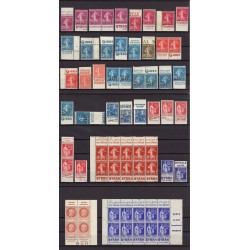 France 1920/1940, lot de 40 timbres avec bandes publicitaires, neufs ** - TB