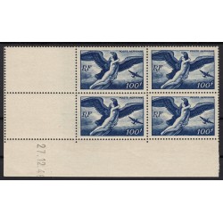 Poste Aérienne n°16/19, en blocs de quatre coins datés, neufs ** - TB