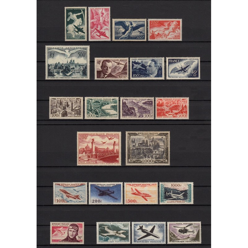 Poste Aérienne 1946/1959 Collection complète n°16/37, neufs ** - TB
