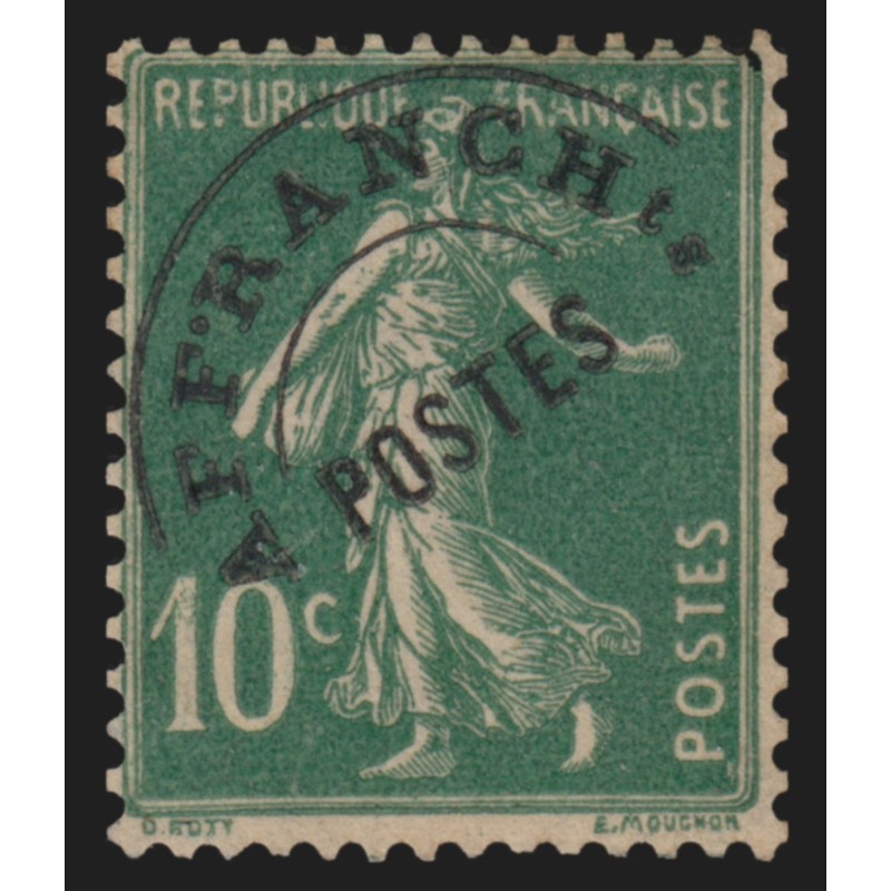 Préoblitérés n°51b, Semeuse 10c vert, Type IV variété "Point entre F et R" - TB