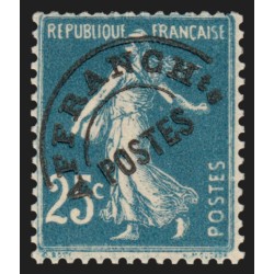 Préoblitérés n°56b, Semeuse 25c bleu, variété "E avec crochet", neuf ** - TB