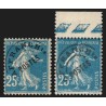 Préoblitérés n°56a, Semeuse 25c bleu, variété "Surcharge fine", neufs ** - TB