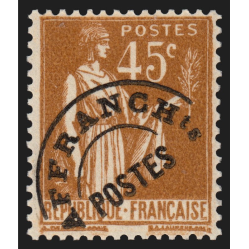 Préoblitérés n°71, Paix 45c bistre, neuf ** sans charnière - TB