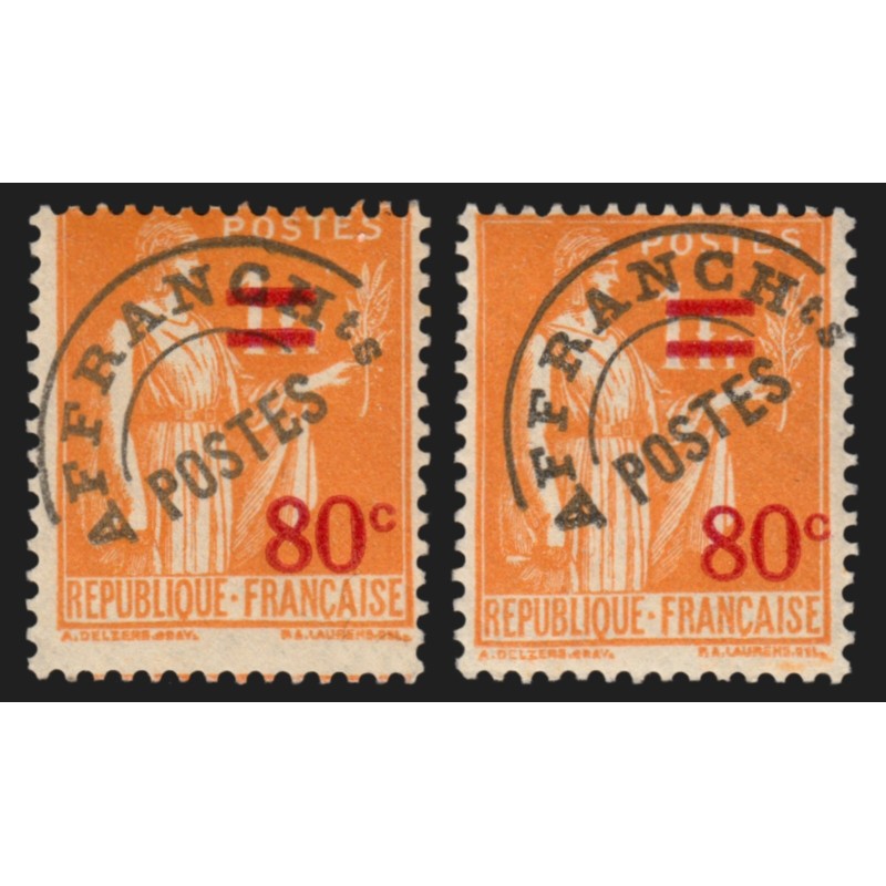 Préoblitérés n°74c/74d, variétés "E avec crochet" et "T surélevé", neufs ** TB