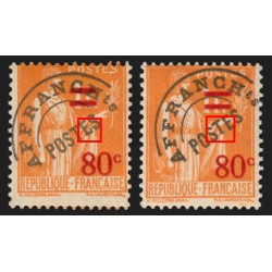 Préoblitérés n°74c/74d, variétés "E avec crochet" et "T surélevé", neufs ** TB