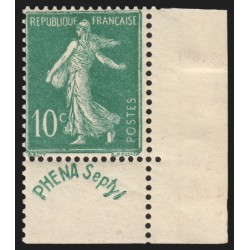 n°188, Semeuse 10c vert avec bandelette Phéna 1924, neuf ** sans charnière TTB