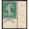 n°188, Semeuse 10c vert avec bandelette Phéna 1924, neuf ** sans charnière TTB