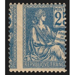 n°118, variété "Piquage à cheval", Mouchon 25c bleu, Type II, neuf ** - SUPERBE