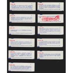 Carnet n°2376-C12, PHILEXFRANCE 89, série de 11 carnets avec dates différentes