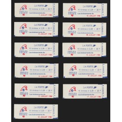 Carnet n°2376-C12, PHILEXFRANCE 89, série de 11 carnets avec dates différentes