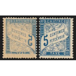Timbres-Taxe n°28, variété "impression recto-verso", neuf ** sans charnière TB