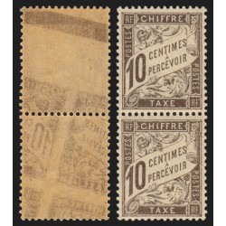 Timbres-Taxe n°29, variété "impression recto-verso à cheval" neuf ** , SUPERBE