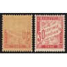 Timbres-Taxe n°33, variété "impression recto-verso", 30c rouge, neuf ** - TB