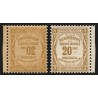 Timbres-Taxe n°45, variété "impression recto-verso", 20c bistre, neuf **