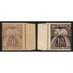 Timbres-Taxe n°67a, variété "impression recto-verso", neuf ** sans charnière TB