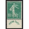 n°188, Semeuse 10c vert avec bandelette Phéna 1924, neuf * avec charnière - TB