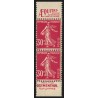 n°191, bandes publicitaires "Aequitas / Oxymenthol", Semeuse 30c rose, neuf **