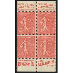 n°199, bandes publicitaires "Vichy Idéal / Benjamin", neuf ** sans charnière TB