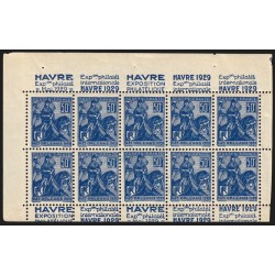 n°257, bandes publicitaires "Le Havre" non-dentelées en haut, neuf ** - TB