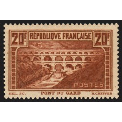 n°262a, Pont du Gard, 20fr chaudron-foncé, Type IIB, neuf * - TB