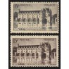 n°610c, variété "gris-noir" + normal, Château de Chenonceaux, neufs ** - TB