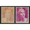 n°727, variété "impression recto-verso", Marianne de Gandon, neuf * - B/TB