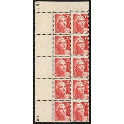 n°729b, variété "piquage décalé" tenant à normal, neuf ** - SUPERBE et RARE