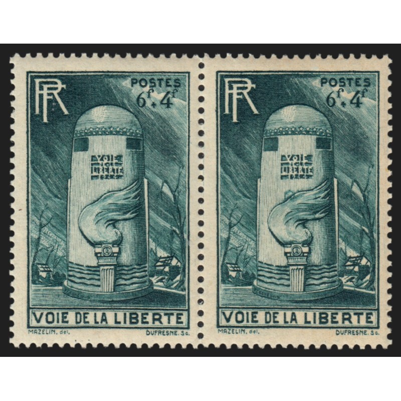 n°788a, variété "Anneau sur la flamme" tenant à normal, neufs ** - TB D'ASPECT