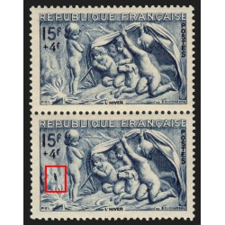 n°862a, variété "à la bûche" tenant à normal, neufs ** sans charnière - TB