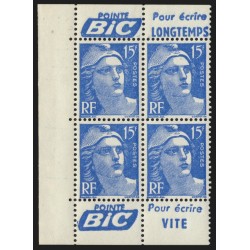 n°886b, Type II, bandes publicitaires "Bic / Bic", neufs ** sans charnière - TB