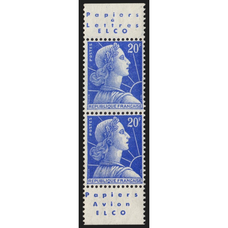 n°1011Bc, Type II, bandes publicitaires "Elco / Elco", neuf **/* - TB